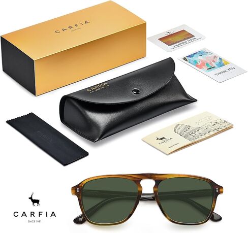 CARFIA Polarized Sunglasses for Men UV400 Protection - Pilot Design Acetate Sun Glasses for Driving Fishing Outdoor CA5355 in Saudi Arabia