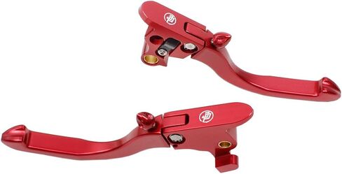 POWER JAMES Red Front Clutch Brake Shift Levers for Harley 18-23 Softail Breakout Low Rider Fat Boy Street Bob FXDR 114 (Gold) (Anodized Red) in Saudi Arabia