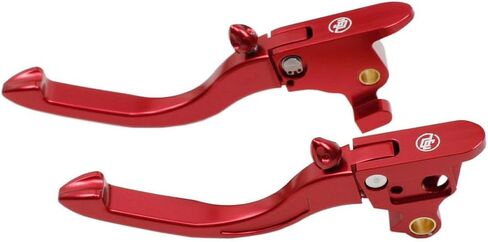 POWER JAMES Red Front Clutch Brake Shift Levers for Harley 18-23 Softail Breakout Low Rider Fat Boy Street Bob FXDR 114 (Gold) (Anodized Red) in Saudi Arabia