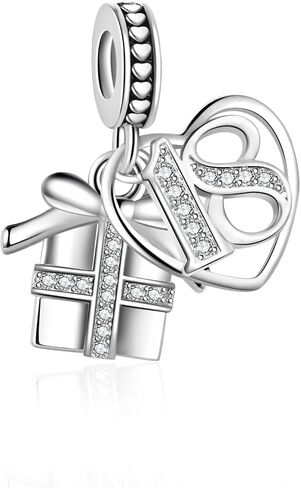 13 16 18 21 30 40 50 60 Birthday Gift Box Charm Compatible with Pandora Charms Bracelets for Women Birthday Jewelry Gifts in Saudi Arabia