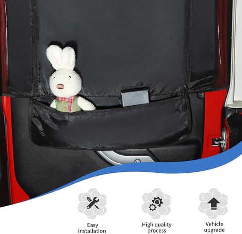 JeCar Rear Window Screen Cover Side Window Mesh Sun Shade with Storage Bag Compatible with Jeep Wrangler TJ JK JL & Gladiator JT 1997-2023, for Privacy Blackout/Bug in Kuwait