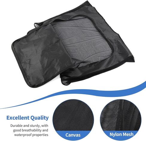 JeCar Rear Window Screen Cover Side Window Mesh Sun Shade with Storage Bag Compatible with Jeep Wrangler TJ JK JL & Gladiator JT 1997-2023, for Privacy Blackout/Bug in Kuwait