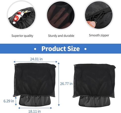 JeCar Rear Window Screen Cover Side Window Mesh Sun Shade with Storage Bag Compatible with Jeep Wrangler TJ JK JL & Gladiator JT 1997-2023, for Privacy Blackout/Bug in Kuwait