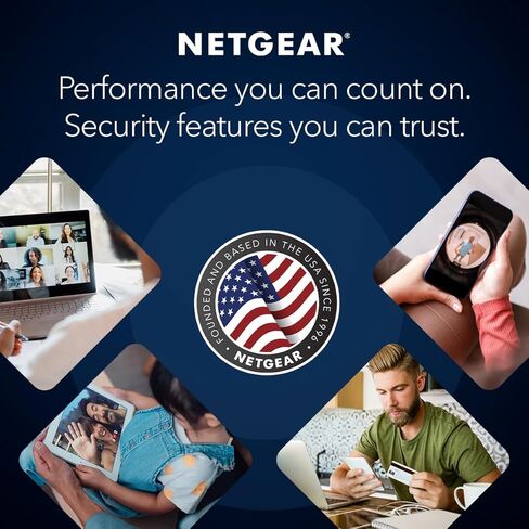 نظام NETGEAR Orbi Tri-Band WiFi 6 Mesh (RBK863SB) - جهاز التوجيه + 2 موسعات الأقمار الصناعية - تغطية تصل إلى 8000 قدم مربع، 100 جهاز - منفذ إنترنت 10 جيجا - درع لمدة عام - AX6000 (حتى 6 جيجابت في الثانية) - أسود in Saudi Arabia