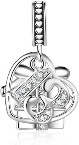 13 16 18 21 30 40 50 60 Birthday Gift Box Charm Compatible with Pandora Charms Bracelets for Women Birthday Jewelry Gifts in Saudi Arabia