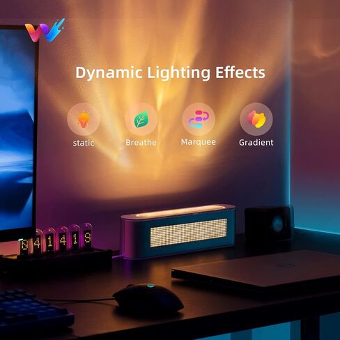 woohlab Smart LED Light Bar, RGBICW, 4 Light Beads, 64 sq.ft Coverage, Silver, Ideal for Room Decor, Gaming, TV Backlight, Ambient Lighting in Saudi Arabia