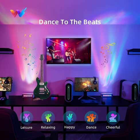 woohlab Smart LED Light Bar, RGBICW, 4 Light Beads, 64 sq.ft Coverage, Silver, Ideal for Room Decor, Gaming, TV Backlight, Ambient Lighting in Saudi Arabia