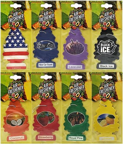 Tree Car Air Freshener Hanging Paper Home Bathroom Freshener Natural Scented Tea Paper Car Hanging Accessories (8 Pcs) in Saudi Arabia