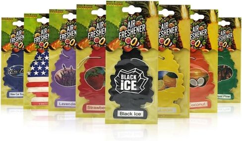 Tree Car Air Freshener Hanging Paper Home Bathroom Freshener Natural Scented Tea Paper Car Hanging Accessories (8 Pcs) in Saudi Arabia