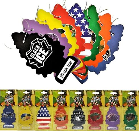 Tree Car Air Freshener Hanging Paper Home Bathroom Freshener Natural Scented Tea Paper Car Hanging Accessories (8 Pcs) in Saudi Arabia