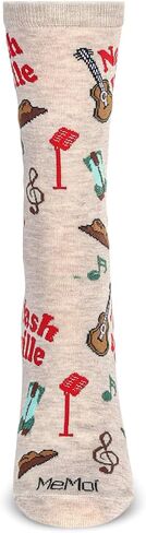 MeMoi Women's Nashville Rayon Crew Socks in Saudi Arabia