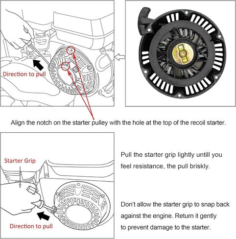 مجموعة Strongthium Pull Start Assembly for Predator 420cc Honda Remplica Pheass and More 338cc 439cc 440cc 459cc type 1 in Kuwait