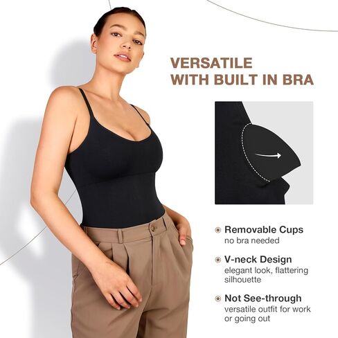 Lover-Beauty Women's Bodysuit Built in Bra Thong Sculpting Seamless Shapewear in Kuwait