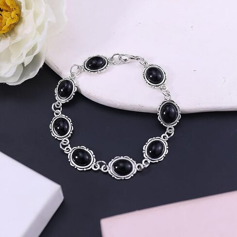 Gothic Bracelet Red Black Crystal Retro Grunge Bracelets Vampire Witch Bracelet for Women Goth Vintage Victoria Renaissance Jewelry Emo Accessorie Halloween in Saudi Arabia