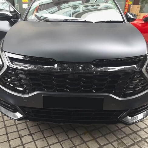 YOUTOOCAR Hood Grille Trim Cover Front Upper Grill Decoration Compatible with Kia Sportage 2023-2025 Accessories (Carbon Fiber Pattern) in Kuwait