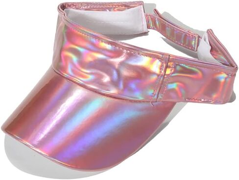 Women's Shiny PU Leather Street Empty Top Sun Visor Sun Hats Multicolour Female Sun Hat in Kuwait