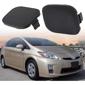 2Pcs Left & Right Front Bumper Tow Hook Eye Cap Cover Replacement for Prius 2010 2011 2012 Replacement for 52128-47010 Replacement for 52127-47020