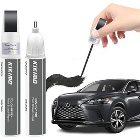 KIKIMO for Lexus Touch Up Paint(Eminent White Pearl(085)), Car Paint Repair Kit for Lexus, 2 In 1 Scratches Repair with Pen Tip and Brush, Color-Matched for Quick & Easy Fix