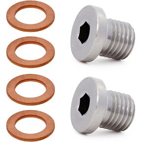 UTSAUTO Crankcase Engine Oil Drain Plug and Washer 7052306 5812232 Replacement for Polaris Sportsman RZR Ranger Scrambler 2Pcs