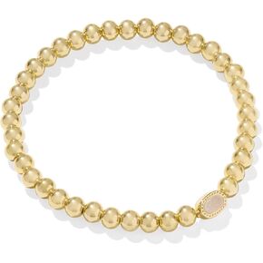 Kendra Scott Mini Elaina Stretch Bracelet in Gold with Agate Beads