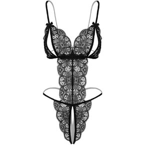 Costume Lingerie, Eco-Friendly Silk Teddy, Sustainable Lace & Breathable Design, Vintage Lace Corset with Stockings