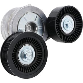 Belt Tensioner Assembly with Pulley Compatible for Ram 1500 & Jeep Commander, 2005-2009 Grand Cherokee, Mitsubishi Raider & Chrysler Aspen, Dodge Dakota 2000-2010, Replace# 53030958AC