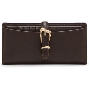 Anne Klein Women's Ak 2 Piece Gift Set with Sculpted Buckle Wallet and Removeable Card Organizer