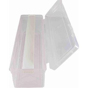 صندوق تخزين بلاستيكي متعدد الأغراض مع 4 قضبان قابلة للتعديل لوكس لخزانة الأساور ، Chuda ، Kada ، الساعات ، scrunchies I (Transparent_Big_4-Rod) in Kuwait