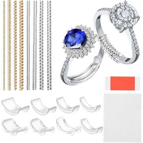 Ring Sizer Adjuster for Loose Rings, 16 Pack, Ring Size Adjuster, Invisible Ring Guards for Women and Men, With self-adhesive, it will never come off
