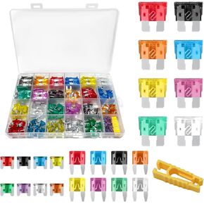 272 PCS Car Fuses Assortment Kit, Vehicle Blade Type Fuses Include Standard & Mini & Low Profile Mini (2A/ 5A/ 10A/ 15A/ 20A/ 25A/ 30A/ 35A), Replacement Fuses for Car RV Boat Truck