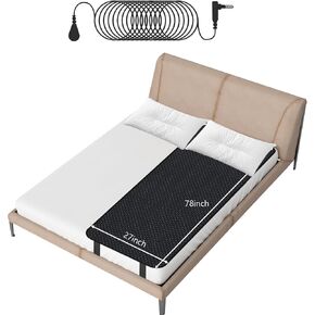 Grounding Mat for Bed (27"x78") – Includes 15ft Grounding Cord, Relieves Stress, Pain, and Anxiety