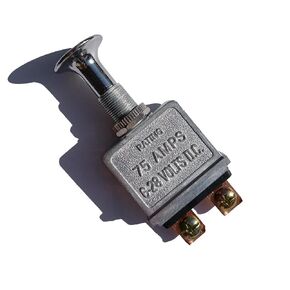 Bush Bushing Switch 12V 75 AMP SPST مع مفتاح الدفع/السحب ، مقبض الكروم ، مفتاح تبديل بالخدمة الثقيلة ، مجتذب التبديل