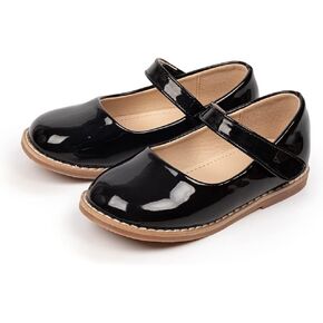 Toddler Girls Mary Jane Dress Shoes Ballet Flats Little Girls Soft Slip-On Bowknot Princess Shoes Wedding Party Casual Walking School Uniform Moccasins Baptism Shoes