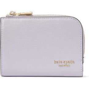 kate spade new york Devin Saffiano Leather Small Compact Wallet, Lavender Cream