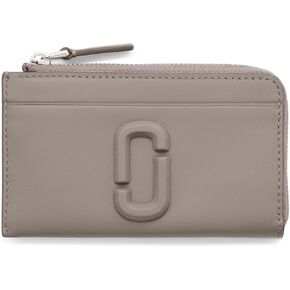 Marc Jacobs The Leather Covered J Marc Top Zip Multi Wallet, Cement