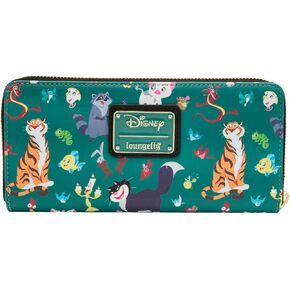 Loungefly Disney Wallet Princess Sidekicks Print Zip Faux Leather Clutch