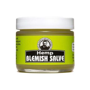 Uncle Harry's Natural Products Hemp Blemish Salve Healing Ointment with Organic Hemp Oil and Calendula, Antiseptic and Soothing, Helps Fight Acne and Painful Blemishes, 2 Ounce Glass Jar