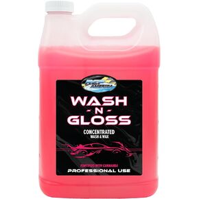 Wash 'n' Gloss - غسيل السيارات وصابون الشمع - صابون رفيعة مركّز للغاية ومحفوظات - لمدافع الرغوة ، مدافع الرغوة ، وغسل دلو - آمن على جميع المركبات (1 جالون)