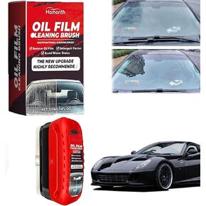 Automotive Oil Film Cleaning Brush,Glass Clean Board for Windshield,Reusable Oil Film Cleaning Brush,Hydrophobic Glass Coating for Car