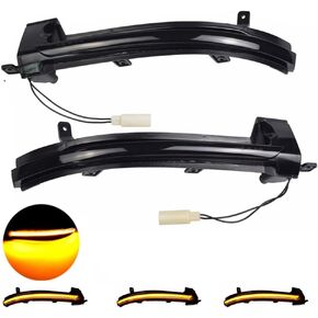 Hacreyatu LED Dynamic Turn Signal Blinker Sequential Side Mirror Indicator Light For VW Touareg II MK2 7P 2010-2018