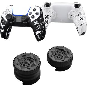 Controller Performance Grips compatible PlayStation 5 DualSense Controller,PS5 Anti-slip stickers tape,Sweat-Absorbent Cover Skin,Black Print