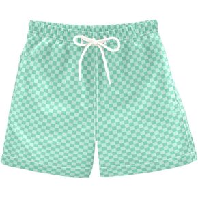 البحرية ThiStle Purple Checkerboard Boys Swim Trunks Toddler Swim Swimsuit for Beach Hawaii Vacation 2T