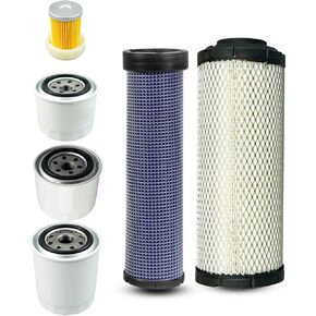 Filter Kit Fit for Kubota L2501 L2800 L3200 L3400 L3700SU L3800 HST Tractor Replace HH164-32430 6A320-59330 HH3A0-82623 HHK70-14073 TA040-93230 Oil Fuel Hydraulic Filter Kit