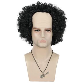 VGbeaty Adult Unisex 60s 70s 80s Short Golden Curly Afro Synthetic Disco Rocker Hippies Hair California Halloween Cosplay Anime Costume Wig (Golden)