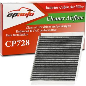 EPAuto CP728 (CF10728) Cabin Air Filter with Activated Carbon, Replacement for Hyundai Elantra, Elantra GT, Accent, Elantra Coupe, Kia Forte, Forte5, Forte Koup, Rondo – Fits Select Models 2007–2018