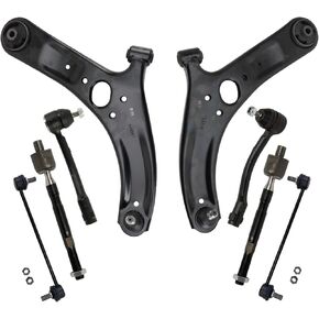 TRQ Front Steering and Suspension Kit Arm with Ball Sway Sway Bar Bar Rink RINC ROD متوافق مع 2012-2017 KIA RIO