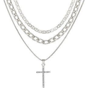 Cross necklaces for women layered Cross Necklaces for Women Dainty Gold Necklace Stackable Chain Choker Gold Layering Paperclip Chain Simple Jewelry
