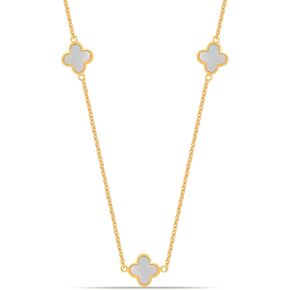 LeCalla Pendant Necklaces for Women | 925 Sterling Silver 14K Gold-Plated Antique Mother of Pearl, Heart & Clover Necklaces | Jewelry Gifts for Mother’s Day & Special Occasions