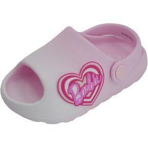 شرائح سحابة Barbie Toddler Girls - Slip -on Candals لطيفة ومريحة للصيف أو البلياردو أو الشاطئ