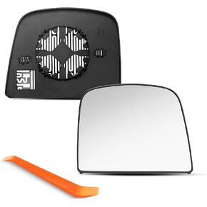 Passenger Side Mirror Replacement for Chevrolet Chevy Express, GMC Savana 2500 Van 2008-2021, Right Side Upper View Mirror Glass with Backing Plate, Power Heated